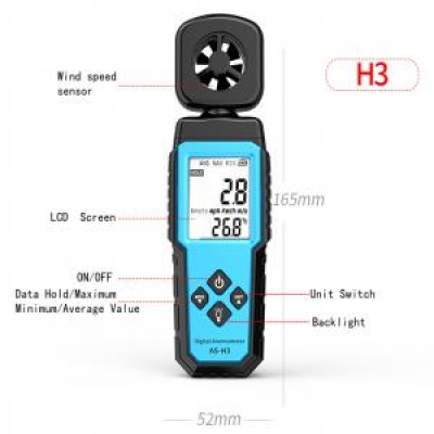 TesterMeter-H3 Air Velocity，Air Temperature,Air Speed Anemometer