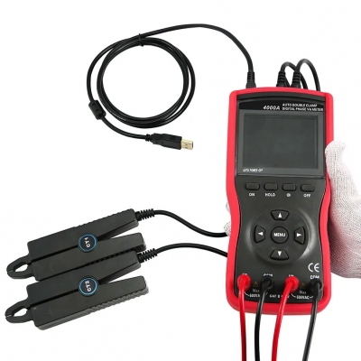 TesterMeter-ETCR4000A Intelligent Double Clamp Digital Phase Voltmeter Phase Volt-Ampere Meter