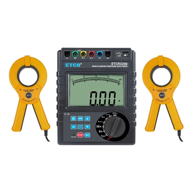 TesterMeter-ETCR3200 Double Clamp Multi-function Grounding Resistance Tester,Earth ground tester,GEO Tester