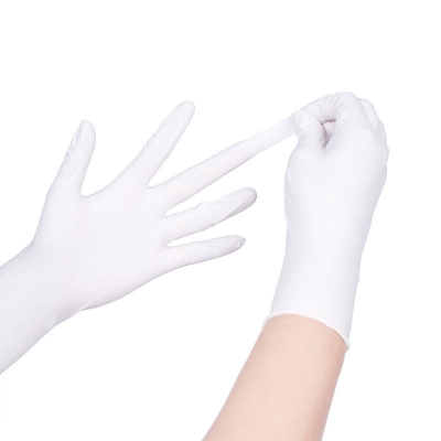 TesterMeter-9 inch 4.5g White Cleanroom Nitrile Gloves