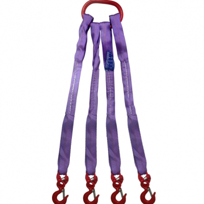 Testermeter-4-legged 2-legged set of flexible slings polyester combination sling sling industrial crane flat lifting sling