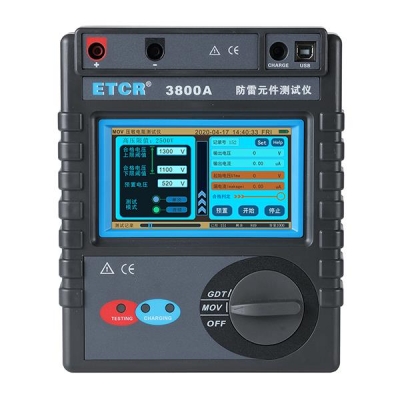 TesterMeter-ETCR3800A Intelligent Lightning Protection Component Tester