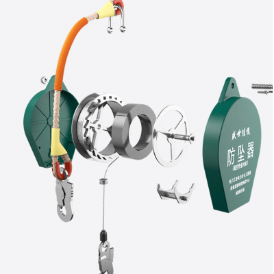 TesterMeter-SC1000 High quality factory hot sale safety wire rope fall arrestor self retractable lifeline fall arrester