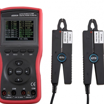 TesterMeter-ETCR4000A Intelligent Double Clamp Digital Phase Voltmeter Phase Volt-Ampere Meter