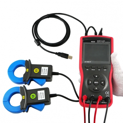 TesterMeter-ETCR4020 Large Caliber Intelligent Double Clamp Phase Voltammeters Digital Ammeter And Voltmeter