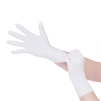 TesterMeter-9 inch 3.5g White Nitrile Exam Disposable Glove