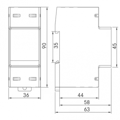 Testermeter-DDS1946-2P Bidirectional Smart Energy Meter with Rail Directional Small Electrical Direct Kwh Bidirectional Smart Energy Meter