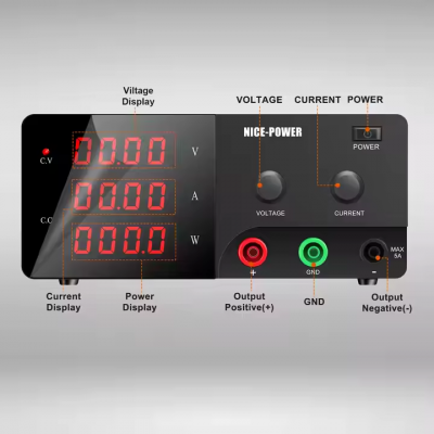 Testermeter-NICE-POWER 15V 30V 60V 100V 5A 10A 20A 30A 60A DC Variable Switching Regulator Power Supply Plating Laboratory
