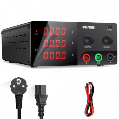Testermeter-NICE-POWER 15V 30V 60V 100V 5A 10A 20A 30A 60A DC Variable Switching Regulator Power Supply Plating Laboratory
