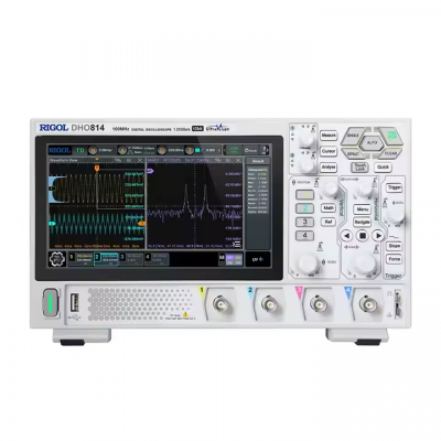 Testermeter-RIGOL Digital Oscilloscope DHO804 70MHz 4 Channel 12 Bit 1.25GSa/Sec 25MPts Depth Convenient 1,000,000 Wfms/s HD Touch Screen