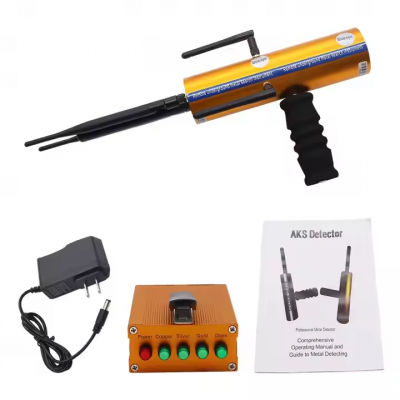 Testermeter-Portable AKS 25M Depth AKS Long Range Gold Metal Detector Gems Diamond Finder with Five Antennas Handheld Type