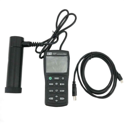 Testermeter-Luminance Meter TES-137 Dual Display 4-digit LCD Lux Meter TES137 Light Meter Lightness Tester Screen Brightness Meter