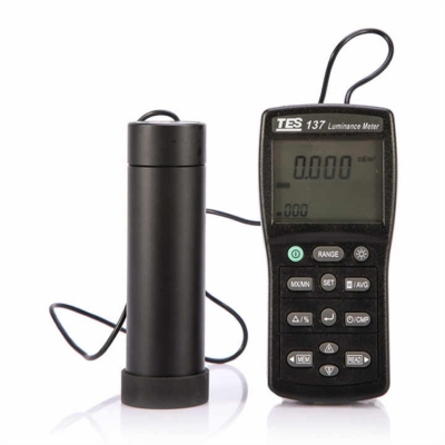 Testermeter-Luminance Meter TES-137 Dual Display 4-digit LCD Lux Meter TES137 Light Meter Lightness Tester Screen Brightness Meter