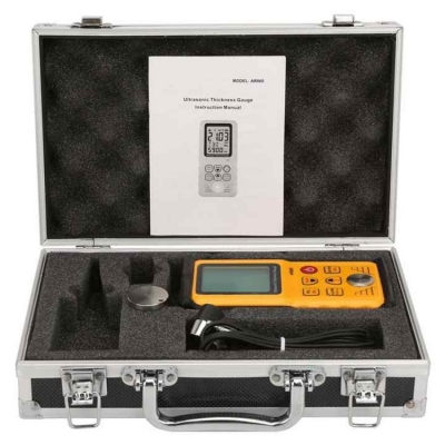 Testermeter-AR860 Smart Sensor Digital Ultrasonic Thickness Gauge Tester Meter 1.00 to 300.00mm Steel Sound Velocity 1000 to 9999m/s
