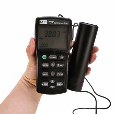 Testermeter-Luminance Meter TES-137 Dual Display 4-digit LCD Lux Meter TES137 Light Meter Lightness Tester Screen Brightness Meter
