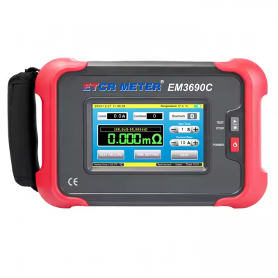 Testermeter-ETCR EM3690C Contract Loop Resistance Tester 0.0uΩ-80.000mΩ 10A 100A-10 Ranges 5" Touch Screen Bluetooth USB Printer