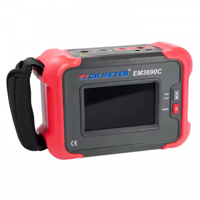Testermeter-ETCR EM3690C Contract Loop Resistance Tester 0.0uΩ-80.000mΩ 10A 100A-10 Ranges 5" Touch Screen Bluetooth USB Printer
