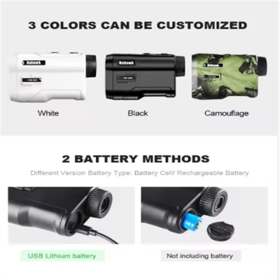 Testermeter-NKG-1000-G-LI-W-L-Range Finder Laser Range Finder 6.5X Magnification Rechargeable Golf Rangefinder with Slope Flag Pole Locking Vibration Function