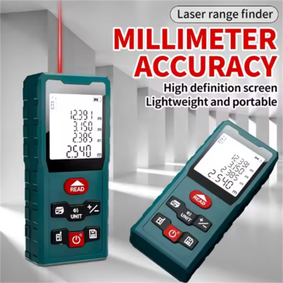 Testermeter-KL03 100m Laser Rangefinder Digital Mini Range Finder Laser Tape Distance Ruler Sensor Distance Meter