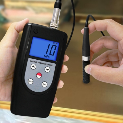Testermeter-Heavy Duty Digital Coating Thickness Meter NF Type Eddy Current Probe Micro Coating Tester for Paint Enamel
