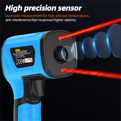 Testermeter-40-1600C Pyrometer Infrared Thermometer Gun Temperature Measurement Electronic Hygrometer Digital Industry Thermometer