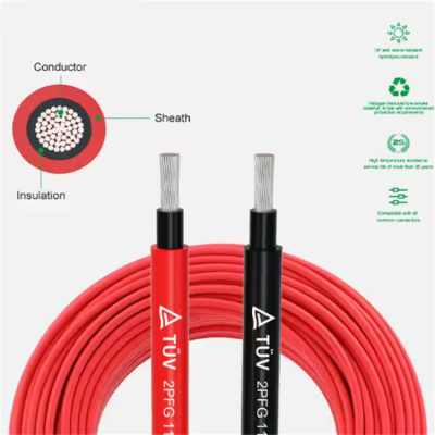 Testermeter-3-PV-2x4mm2-Solar Industrial PV Interconnect Cables 6/10/16mm2 Tinned Copper Single-core Cable With a Service Life of 25 Years