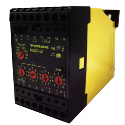 Testermeter-Turck MS25-UI/24VDC 1-Ch Speed Monitor - 10mHz-1660Hz to 4-20mA/0-10V Conv - Removable Terminals - Reverse Polarity Prot