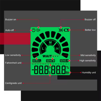Testermeter-Habotest HT609 Gas Leak Detector Temperature and Humidity Meter Gas Leak Check Carbon Monoxide and Natural Gas Detector