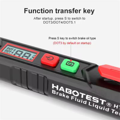 Testermeter-Habotest Multi-function Measuring Car Oil Electrical Instrument Digital Brake Oil Fluid Moisture Detector Tester Pen HT662