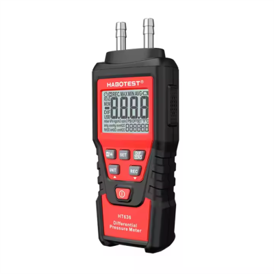 Testermeter-HABOTEST HT636 Digital Pressure Gauge Manometer Air Pressure Meter Differential Pressure Gauge Air Precision Kit Detector Meter