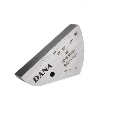 Testermeter-DANA IIW2(V2) Standard Ultrasonic Calibration Block Test Block Optional Thickness 12.5/20/25mm Carbon Steel Hole Dia 1.5/5mm