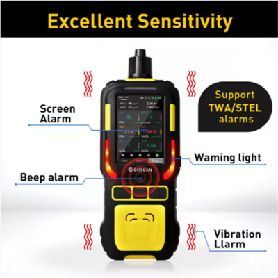 Testermeter-k-600m1-For Bosean Portable 6-in-1 Gas Analyzer Detector Handheld NH3 and Methane Leak Detector with Pipe Pump for Ammonia Detection