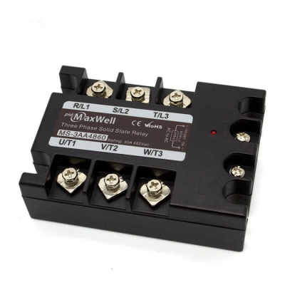 Testermeter-Maxwell High Power 60amps AC Three Phase SSR MS-3AA4860 with Epoxy Protection Feature Product Category Relays