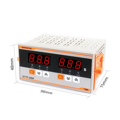 Testermeter-DTTF-2000 Essential Temperature Controller with Timer Plastic Instrument for Heat Press Machine OEM and ODM Supported